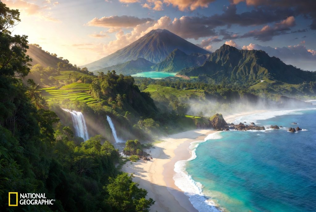 Pemandangan sunset di Bukit Merese Lombok yang memukau